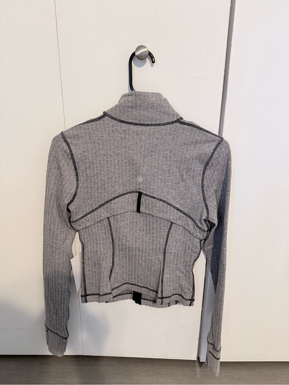 lululemon athletica Gray Ribbed Zip-Up Bomber Jacket - Picture 2 of 4